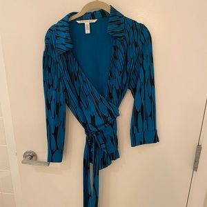 Designer silk wrap shirt